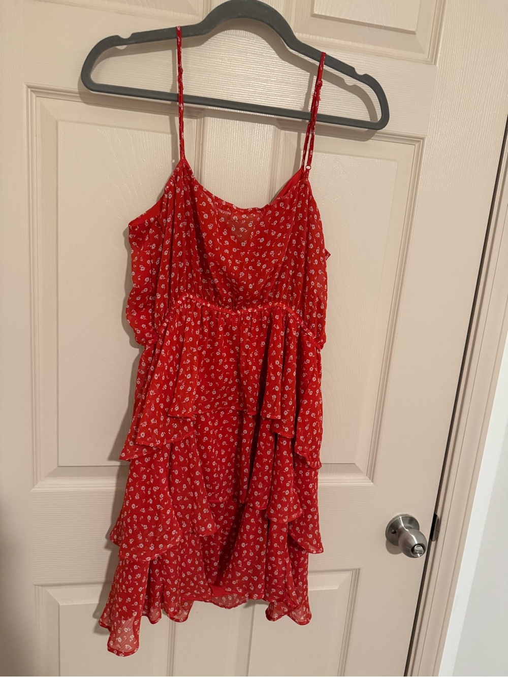 Altar'd State Red Floral Ruffle Mini Dress - Picture 2 of 2